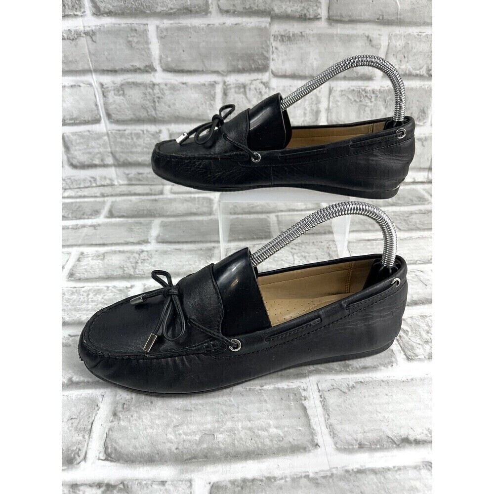 Michael Kors Daisy Women’s Size 8 Black Leather Moccasins Flats Driving Loafers - Picture 3 of 14